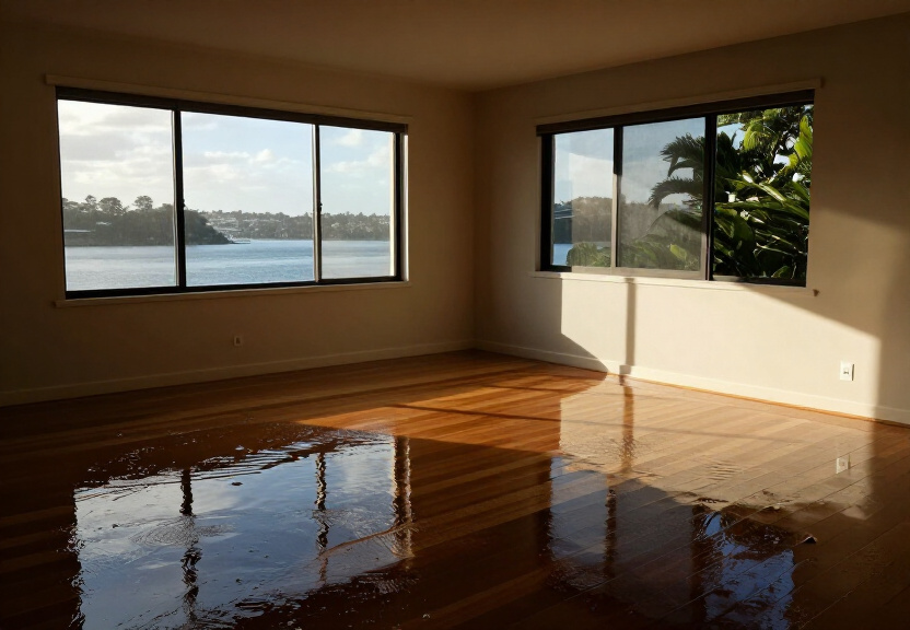 Water-damaged ceiling in a North Narrabeen home with visible stains and sagging