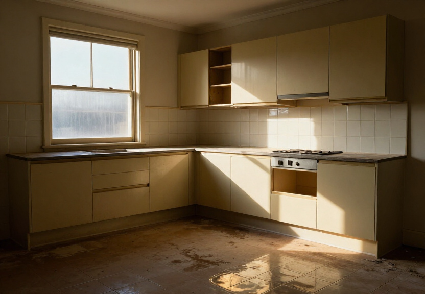 Restored kitchen in North Narrabeen after flood damage repair